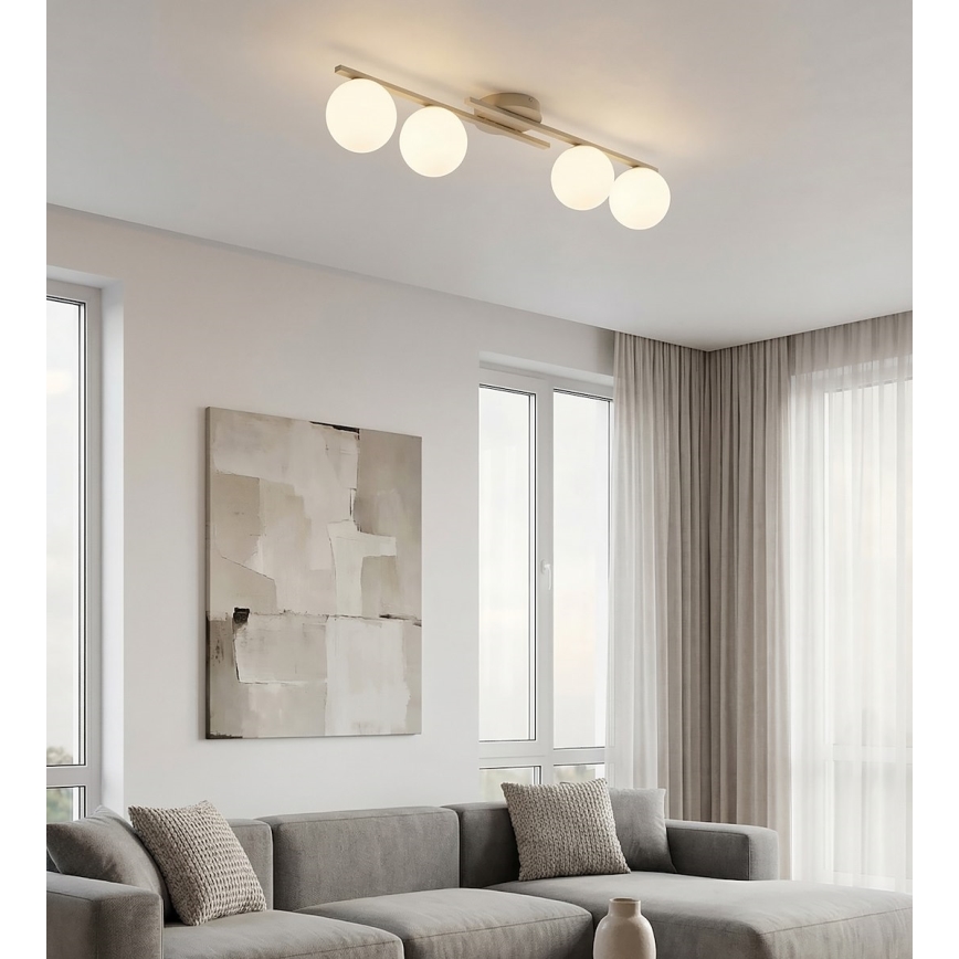 Stropno svetilo KAIRO 4xE14/10W/230V bež