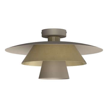 Stropno svetilo PLATO 1xE27/15W/230V, premer 32 cm, bež/zlato