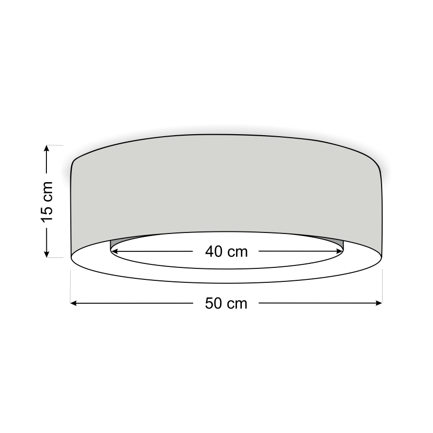 Stropno svetilo PURO 2xE27/40W/230V, premer 50 cm, bež