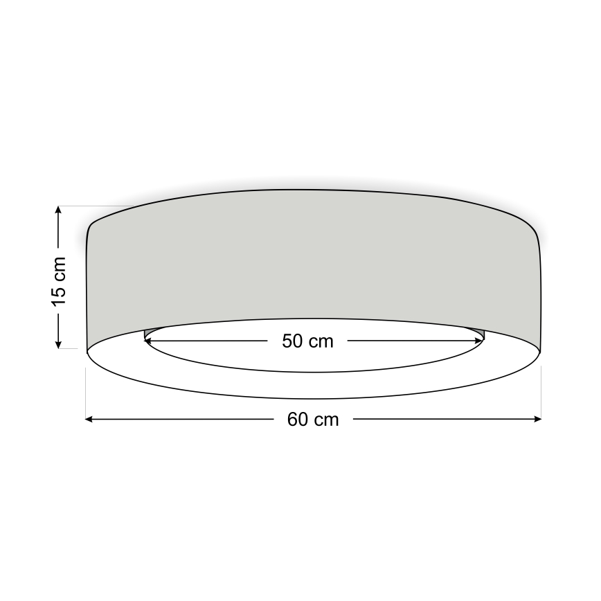 Stropno svetilo PURO 2xE27/40W/230V premer 60 cm rožnato