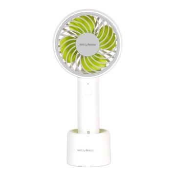Stylies - Polnilni ročni ventilator LACERTA 4W/5V 2500 mAh bela