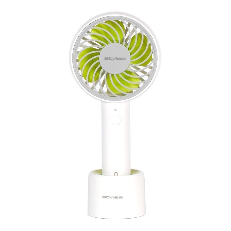 Stylies - Polnilni ročni ventilator LACERTA 4W/5V 2500 mAh bela