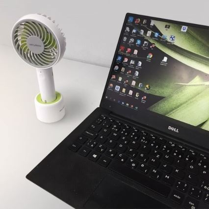 Stylies - Polnilni ročni ventilator LACERTA 4W/5V 2500 mAh bela