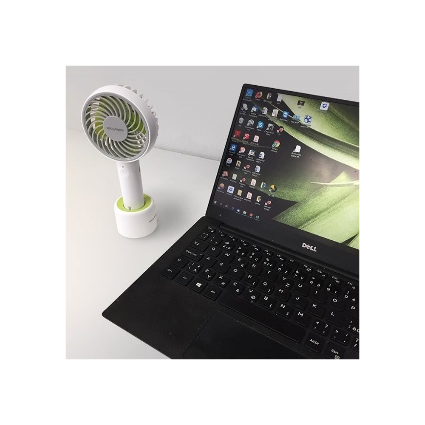 Stylies - Polnilni ročni ventilator LACERTA 4W/5V 2500 mAh bela
