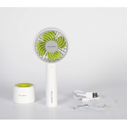 Stylies - Polnilni ročni ventilator LACERTA 4W/5V 2500 mAh bela