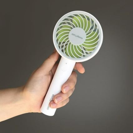 Stylies - Polnilni ročni ventilator LACERTA 4W/5V 2500 mAh bela