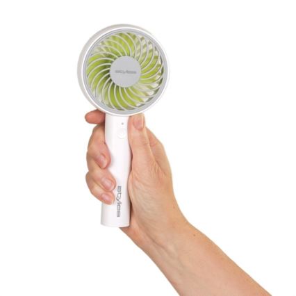 Stylies - Polnilni ročni ventilator LACERTA 4W/5V 2500 mAh bela
