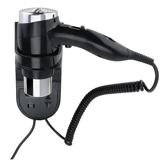 Sušilec za lase z držalom 11x24 cm srebrno/črno