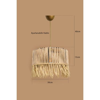 Suspensionna luč RIMINI 1xE27/40W/230V bežna