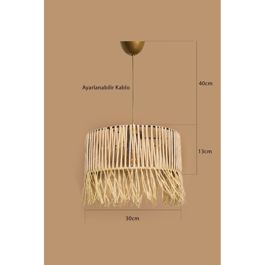 Suspensionna luč RIMINI 1xE27/40W/230V bežna