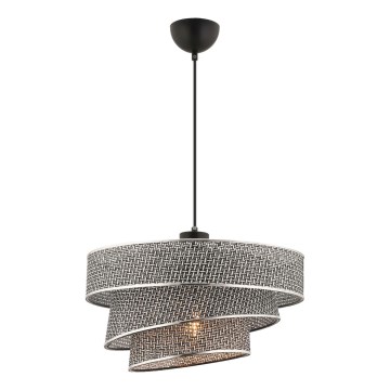 Svetilka na vrv COUPER 1xE27/60W/230V siva/iskrirajoči krom