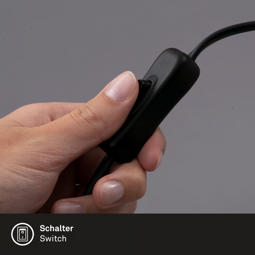 Svetilka s sponko 1xGU10/3W/230V črna