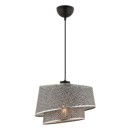 Svetilka z vrvice BARETTE 1xE27/60W/230V siva/lesk krom