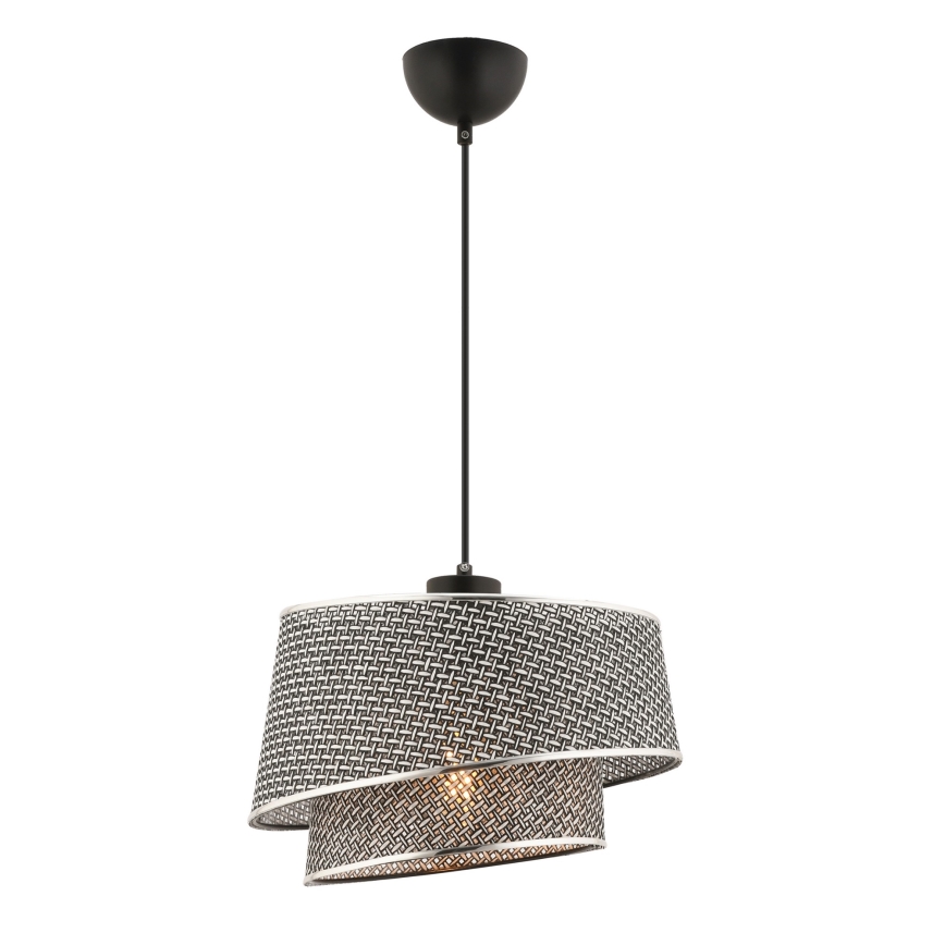 Svetilka z vrvice BARETTE 1xE27/60W/230V siva/lesk krom