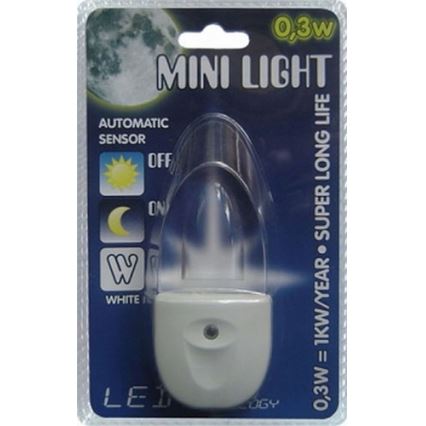 Svetilka za vtičnico MINI-LIGHT (modra svetloba)