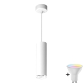 Светильник для ванної з регульованим яскравістю LED RGBW TURYN 1xGU10/6,5W/230V 2700-6500K Wi-Fi IP44 білий
