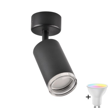 Світильник для ванної LED RGBW зі змінною яскравістю TURYN 1xGU10/6,5W/230V 2700-6500K Wi-Fi IP44 чорний