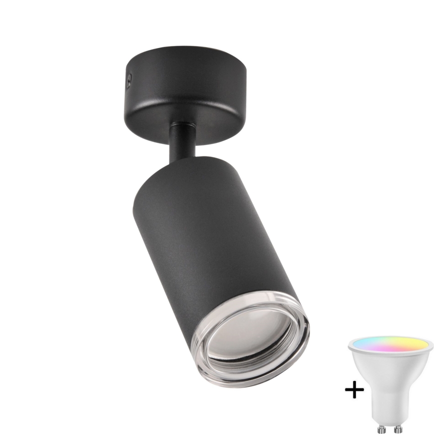 Світильник для ванної LED RGBW зі змінною яскравістю TURYN 1xGU10/6,5W/230V 2700-6500K Wi-Fi IP44 чорний