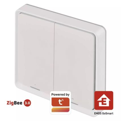 Switch 2-gumba GoSmart Tuya bela