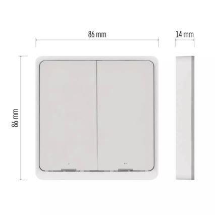 Switch 2-gumba GoSmart Tuya bela
