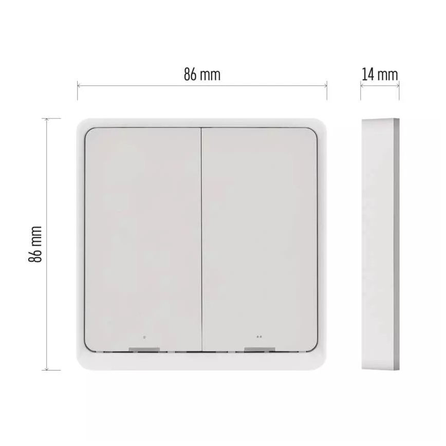 Switch 2-gumba GoSmart Tuya bela