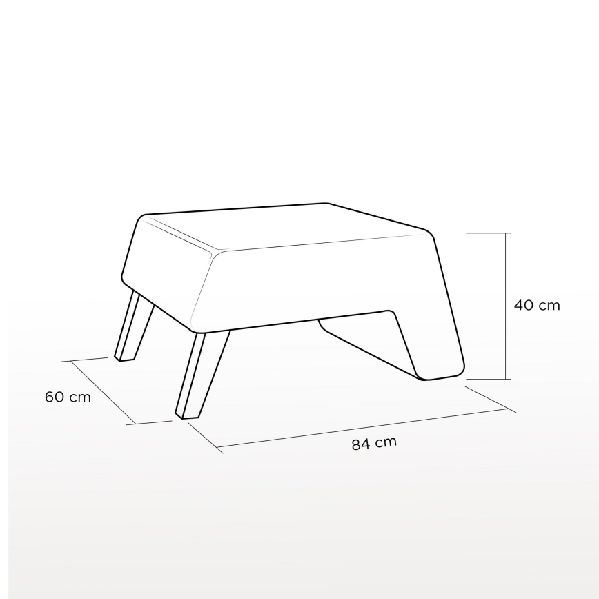 Tabure KATE 40x84 cm rdeča
