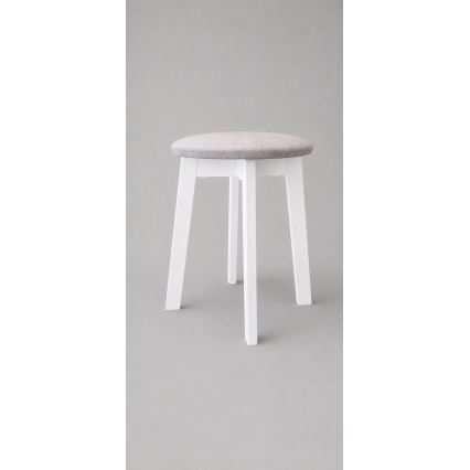 Tabure KUBE premer 36 cm bela/kremna