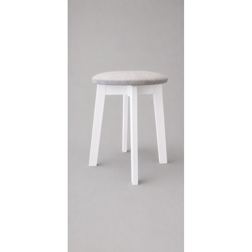 Tabure KUBE premer 36 cm bela/kremna