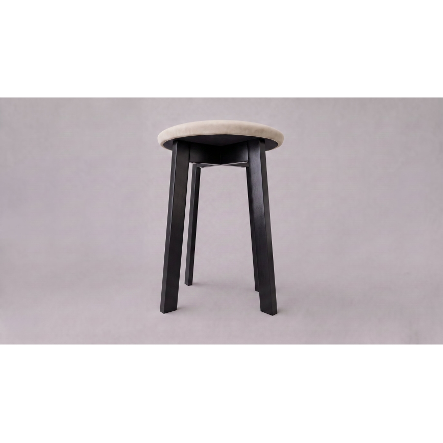 Tabure KUBE Ø 36 cm črna/bež