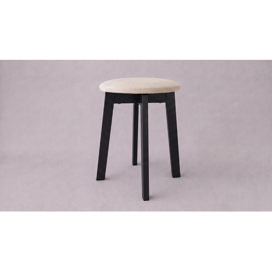 Tabure KUBE Ø 36 cm črna/bež