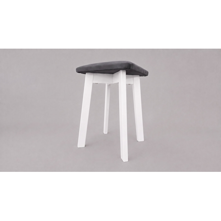 Tabure LUBE 36x36 cm bela/antracit
