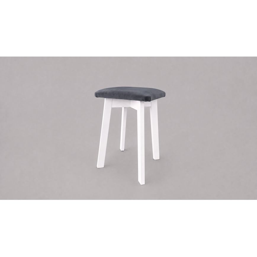 Tabure LUBE 36x36 cm bela/antracit