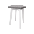 Tabure LUBE 36x36 cm bela/siva