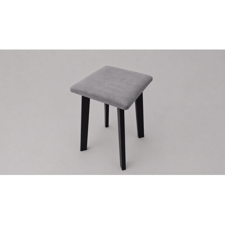 Tabure LUBE 36x36 cm črna/siva