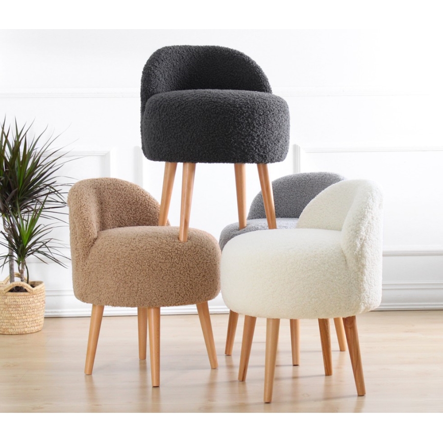 Tabure MIKI, premer 46 cm, bela