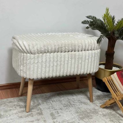 Tabure MOLIS 35x60 cm bela