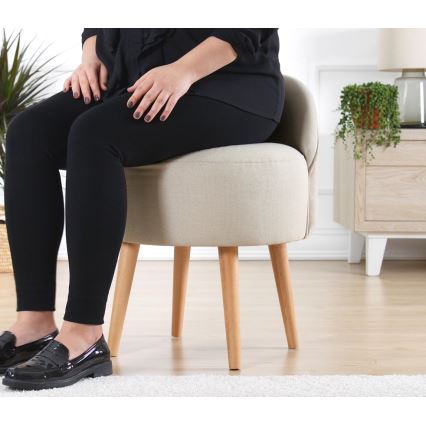 Tabure NIKI Ø 46 cm, kremna