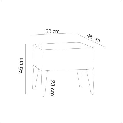 Tabure NIMO 46x50 cm modra