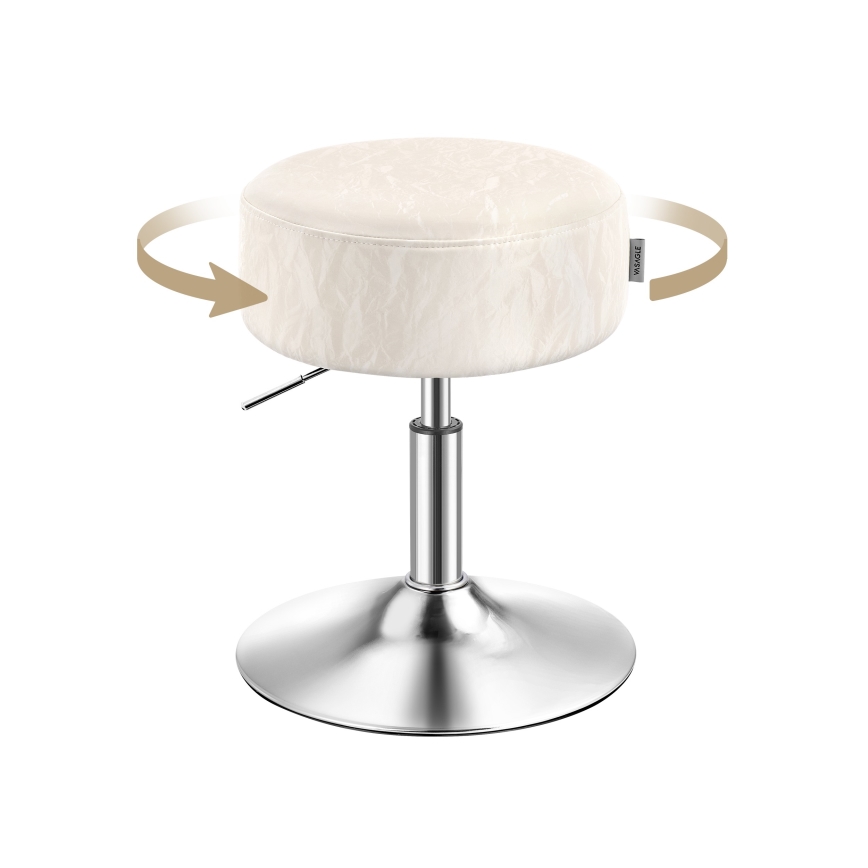 Tabure NUBE, premer 38,5 cm, v beli barvi