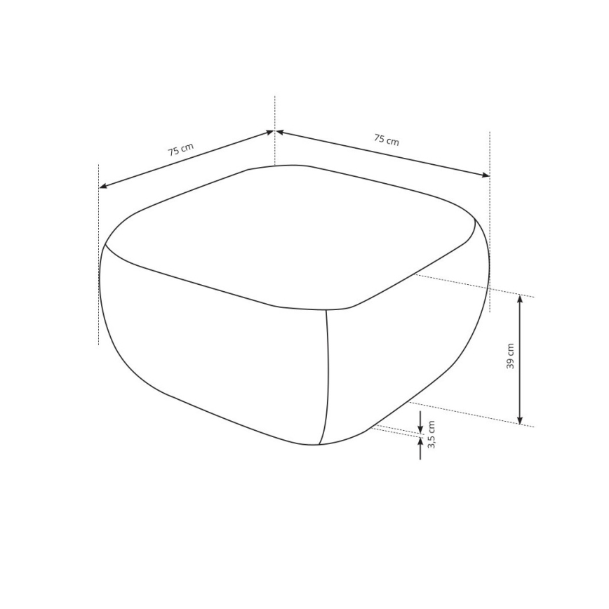 Tabure OLBIA 75x75 cm bež