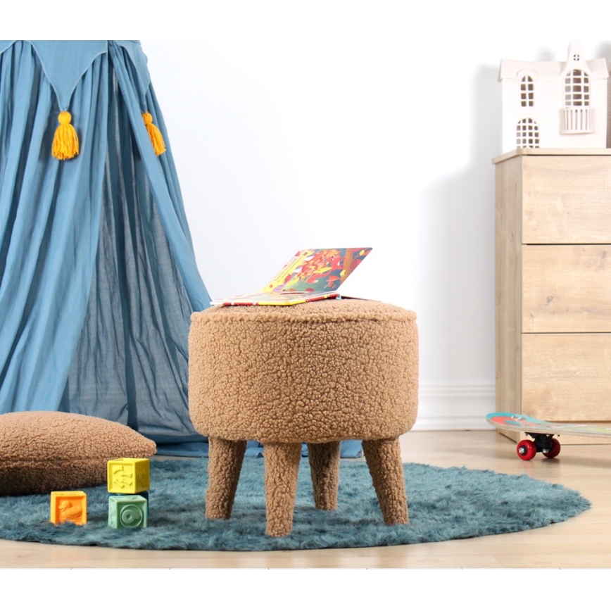 Tabure PIXI, premer 38 cm, rjav