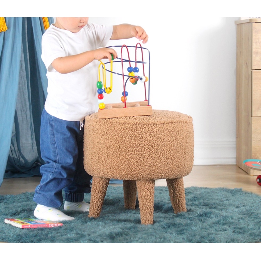 Tabure PIXI, premer 38 cm, rjav