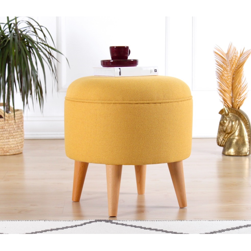 Tabure PIXI, Ø 40 cm, rumene barve