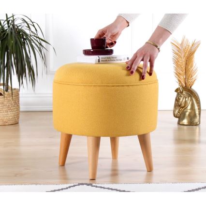 Tabure PIXI, Ø 40 cm, rumene barve