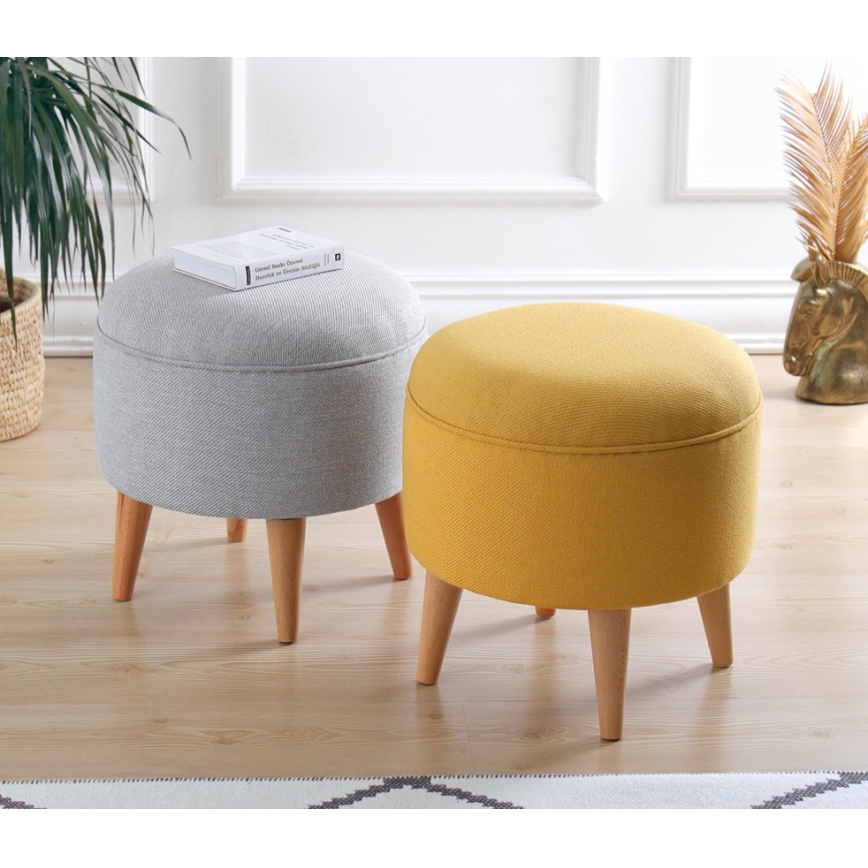 Tabure PIXI, Ø 40 cm, rumene barve