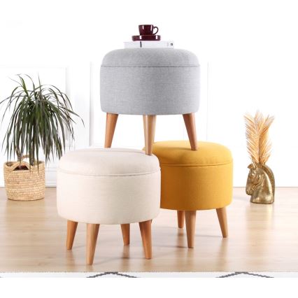 Tabure PIXI, Ø 40 cm, rumene barve