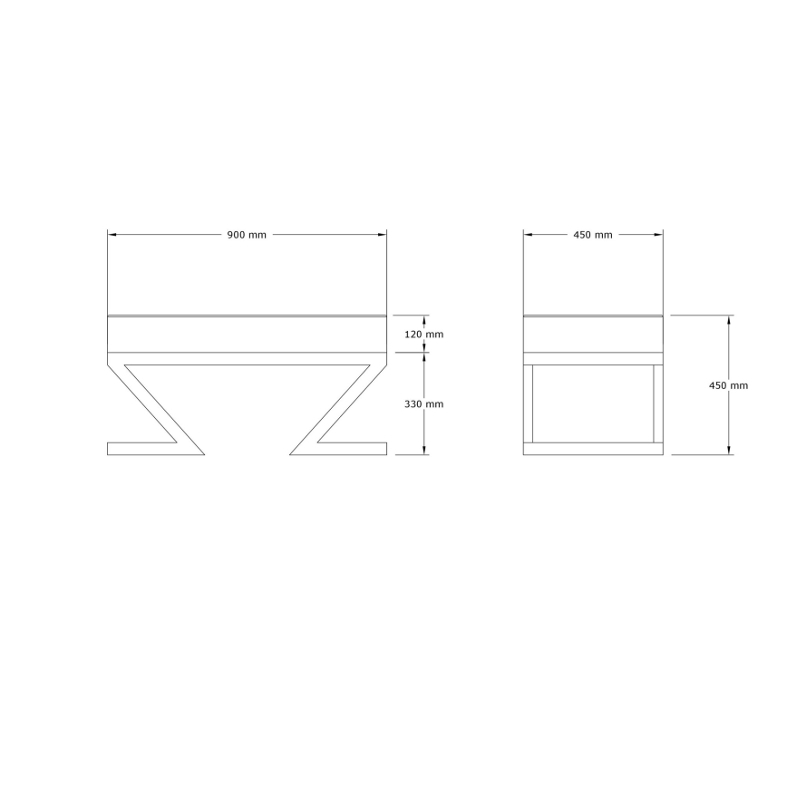 Tabure RINA 45x90 cm rjave barve