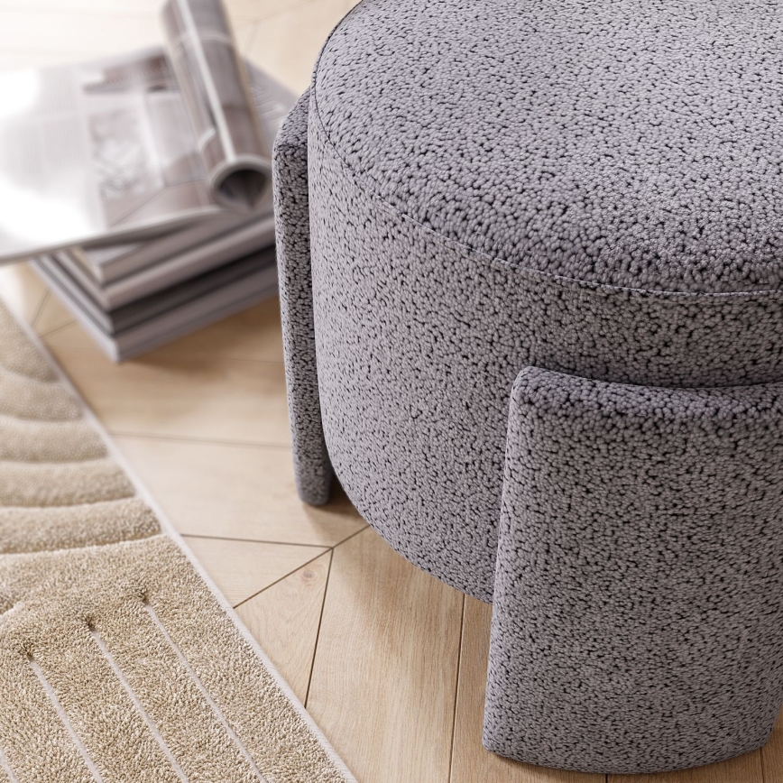 Tabure ROCKET, premera 39 cm, siv