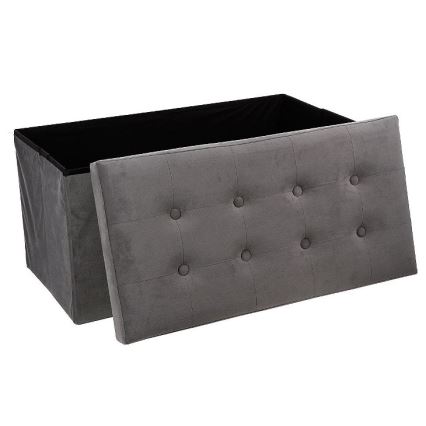 Tabure s prostorom za shranjevanje LYSANDRE temna siva