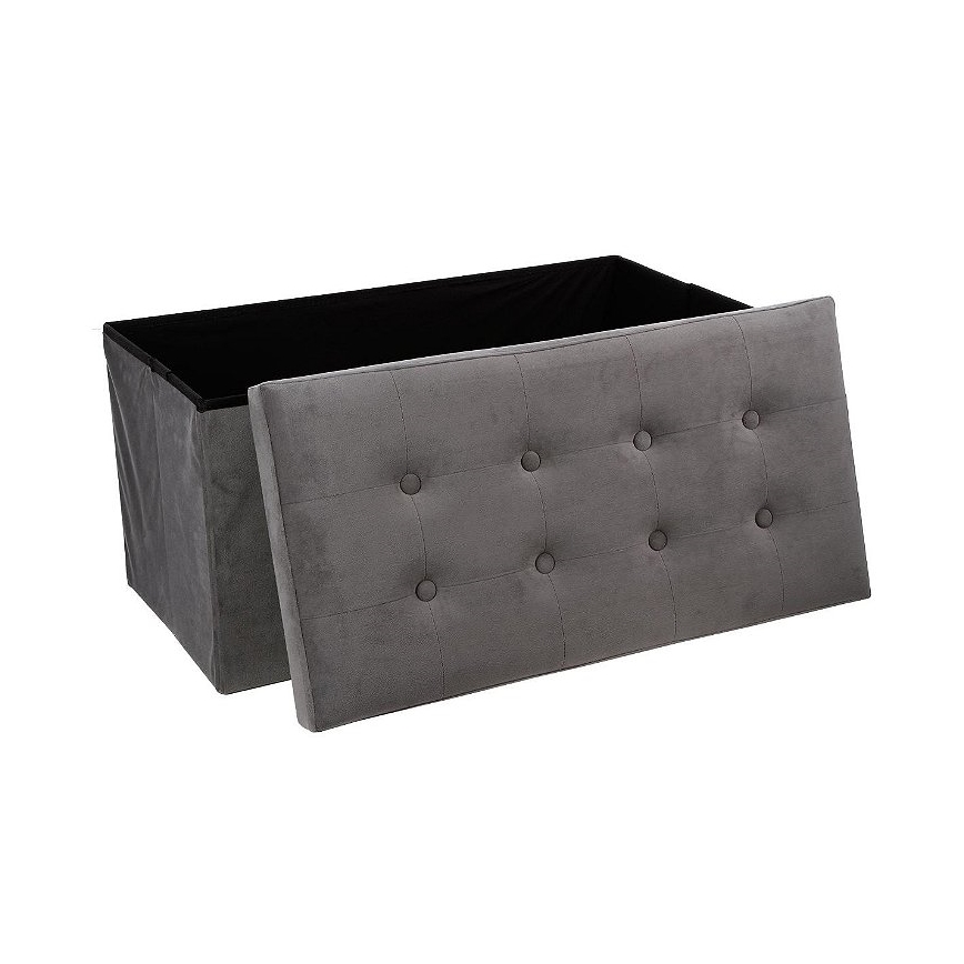 Tabure s prostorom za shranjevanje LYSANDRE temna siva